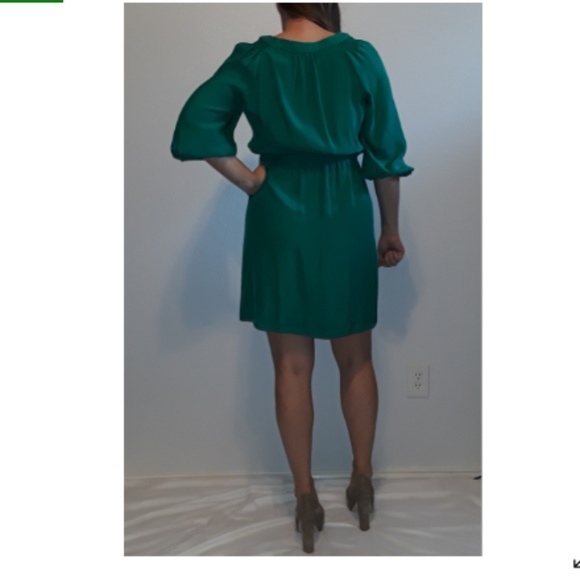 Alice and Trixie silk emerald green dress - Picture 2 of 8